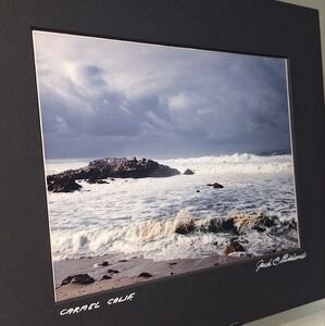 Pebble Beach Surf Waves Art Photo By Jack E. Stiddard 5x7 Photo 8x10 Mat